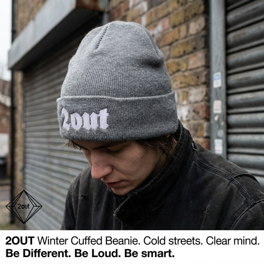 2OUT Embroidered Beanie — Unisex Winter Street Beanie | Identity First 2out webshop