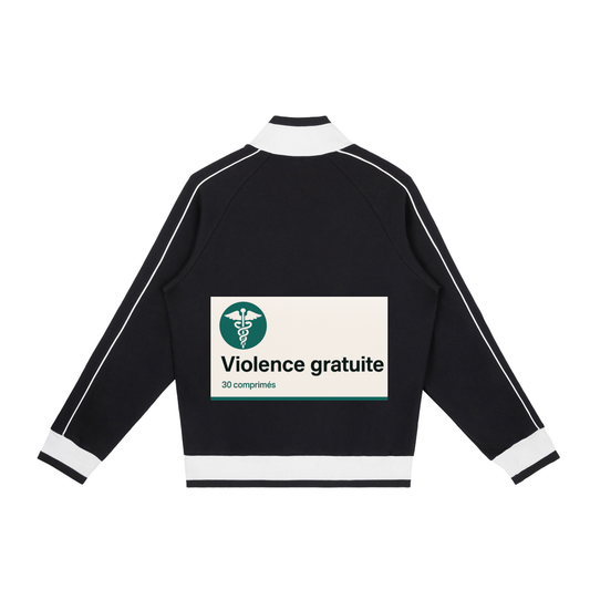 Color Block Raglan Sleeve Zip Track Jacket