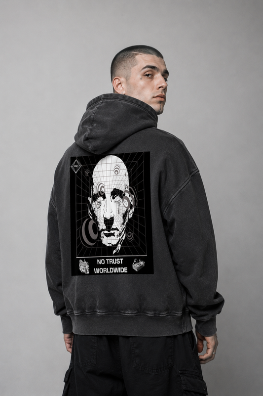 Money Disease Snow Wash Oversized Hoodie — Heavyweight Streetwear Hoodie | Washed Grit by 2OUT
