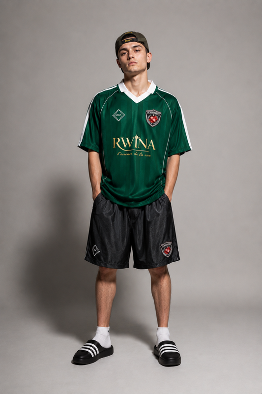 Rwina Zanka Stripe Soccer Jersey — Oversized Street Football Shirt | Dark Motion by 2OUT ODMPOD