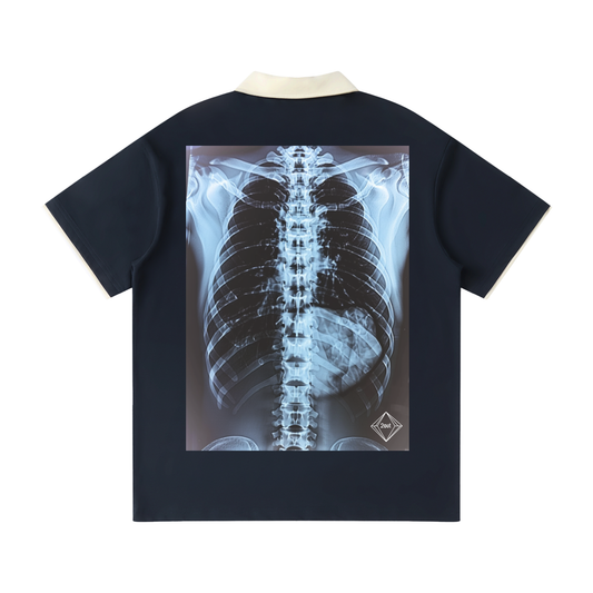 MRED Contrast Collar Raglan Polo — Unisex Street Polo T-Shirt | Clean Pills Style by 2OUT ODMPOD