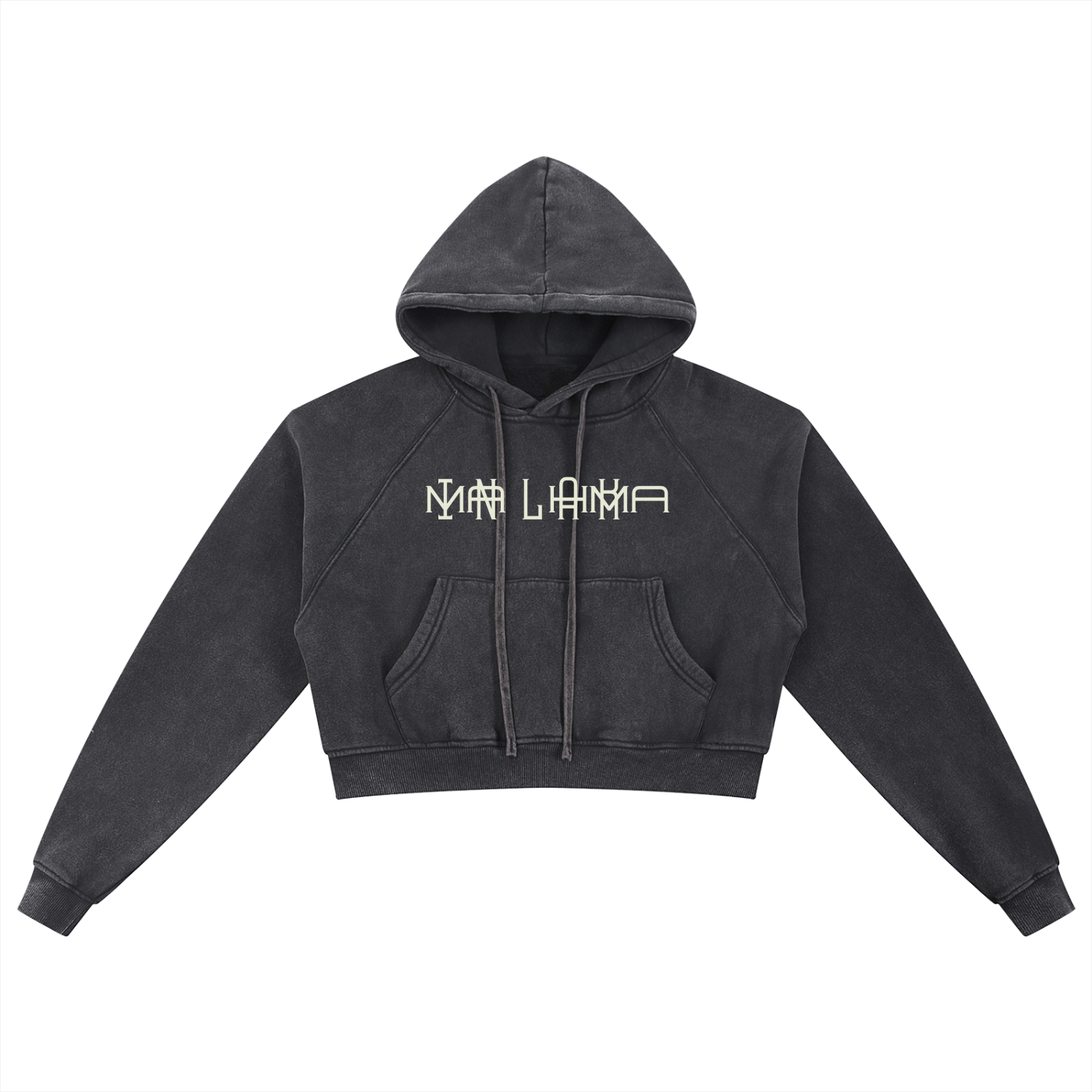 Mina L’Hamka Snow Washed Cropped Hoodie — Women’s Streetwear Hoodie | Soft Edge by 2OUT ODMPOD