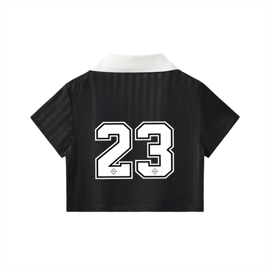 Mina L’Hamka Cropped Soccer Jersey — Women’s Bodycon Street Top | Sport Cut by 2OUT ODMPOD