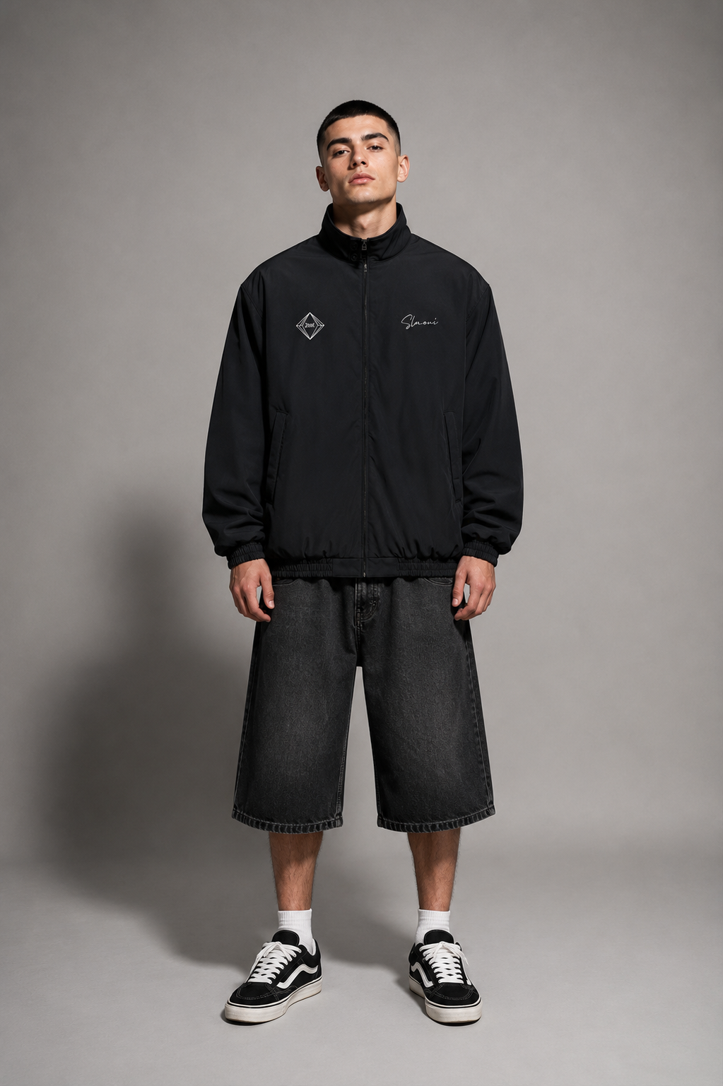 Slaoui Stand Collar Bomber Jacket — Unisex Street Bomber | Clean Structure by 2OUT
