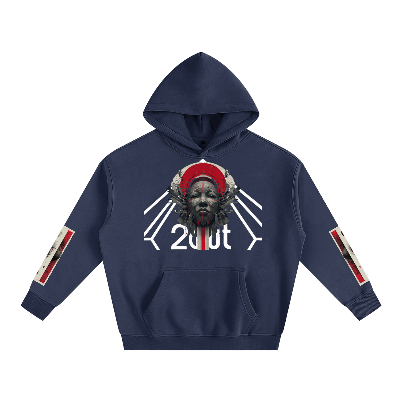 Tribe Vibe Oversized Fleeced Hoodie — Unisex Heavy Street Hoodie | Warm Core by 2OUT