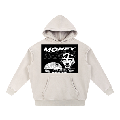Money Disease Snow Wash Oversized Hoodie — Heavyweight Streetwear Hoodie | Washed Grit by 2OUT ODMPOD