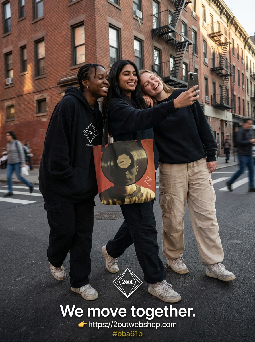 Record Head Tote Bag — Unisex Street Tote Bag | Everyday Carry by 2OUT