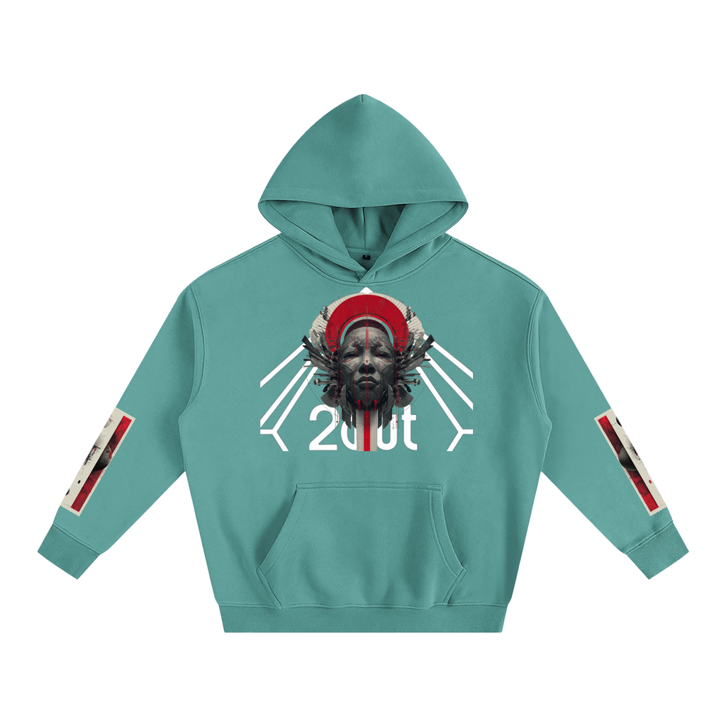 Tribe Vibe Oversized Fleeced Hoodie — Unisex Heavy Street Hoodie | Warm Core by 2OUT