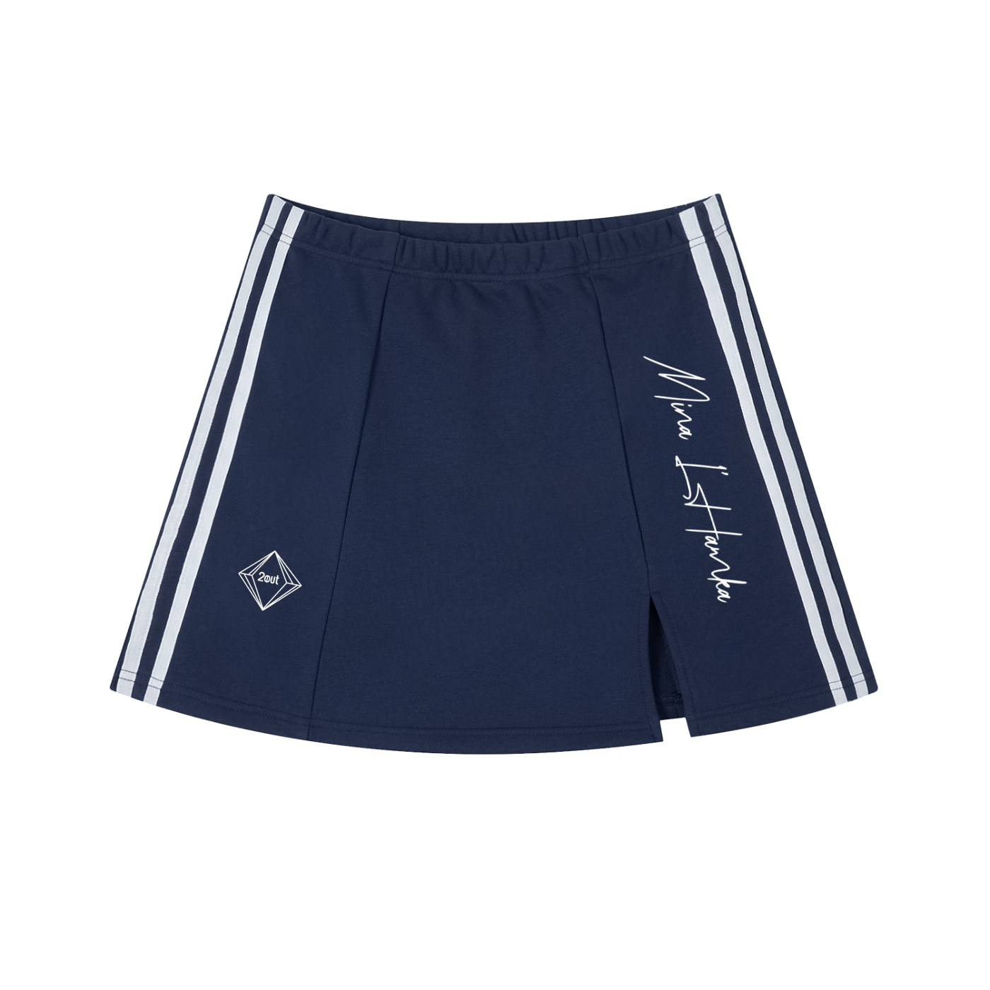 Mina L’Hamka Side Stripe Slit Skirt — Women’s Streetwear Skirt | Night Motion by 2OUT