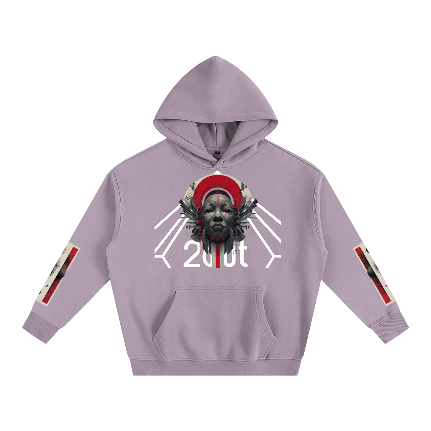 Oversize Fleeced Hoodie Tribe Vibes 2out