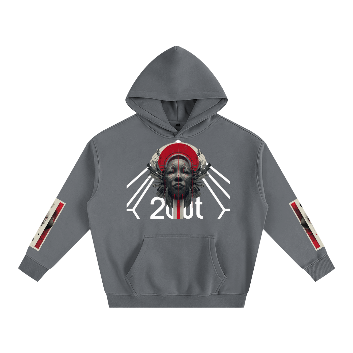 Tribe Vibe Oversized Fleeced Hoodie — Unisex Heavy Street Hoodie | Warm Core by 2OUT