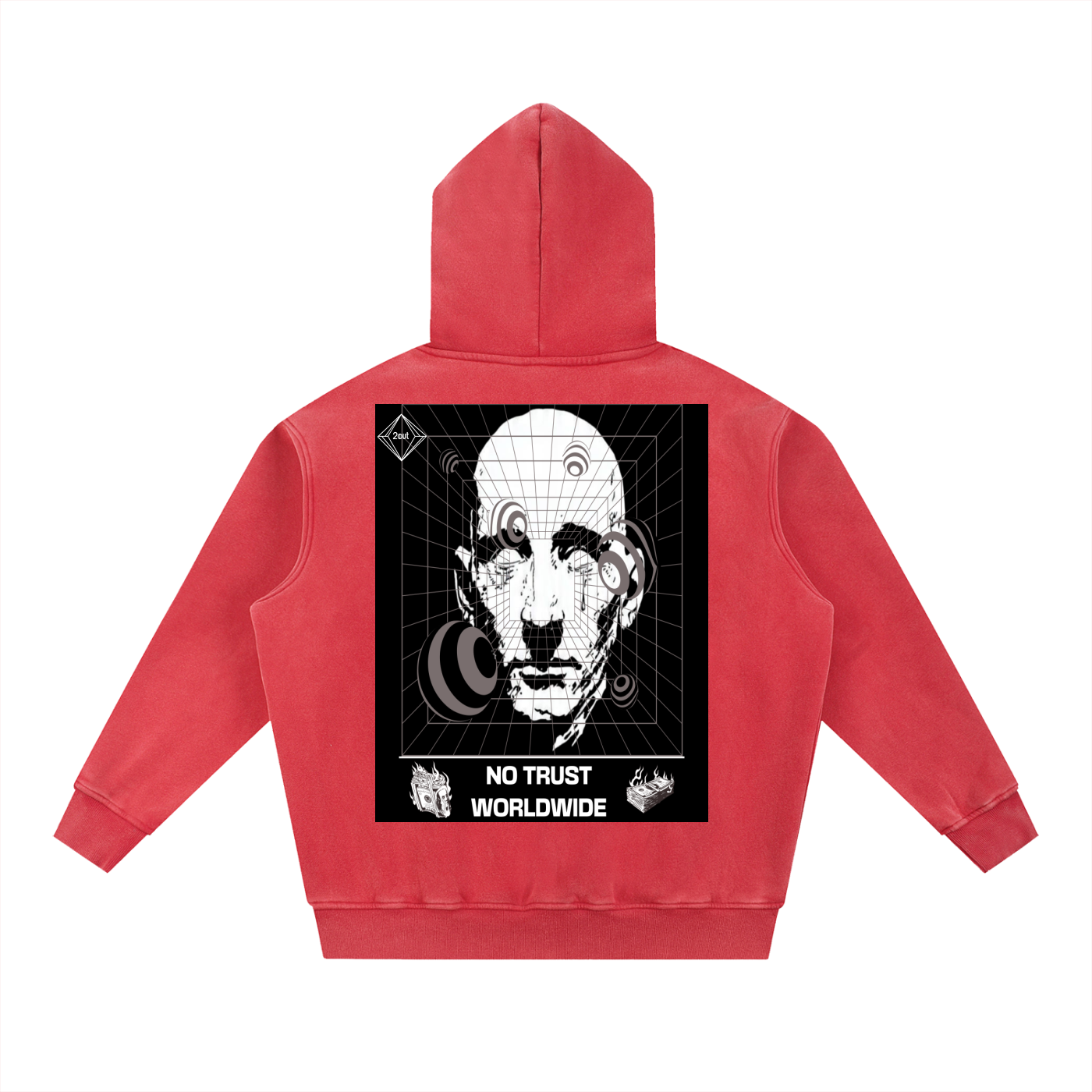 Money Disease Snow Wash Oversized Hoodie — Heavyweight Streetwear Hoodie | Washed Grit by 2OUT