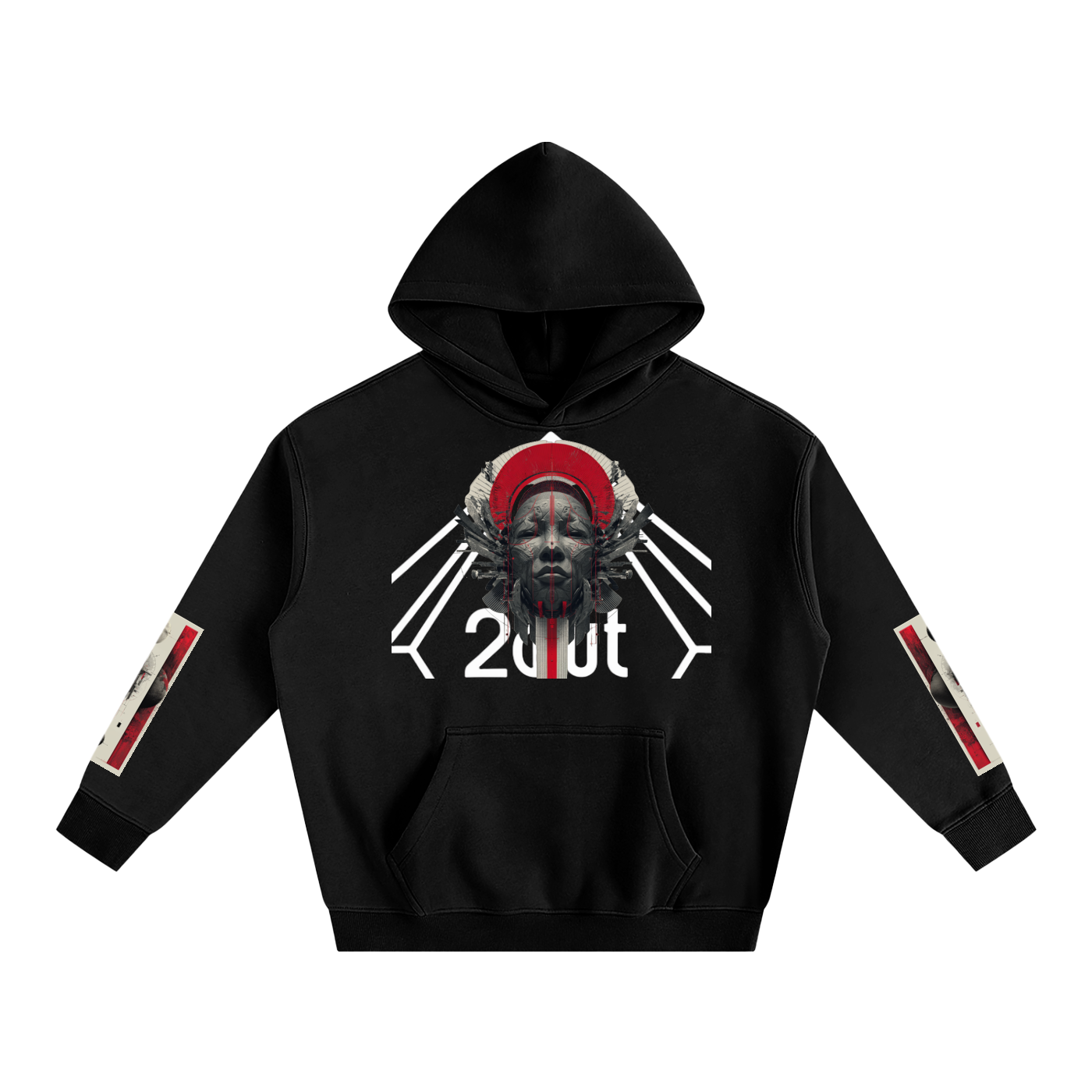 Tribe Vibe Oversized Fleeced Hoodie — Unisex Heavy Street Hoodie | Warm Core by 2OUT