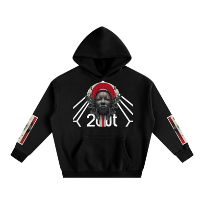 Tribe Vibe Oversized Fleeced Hoodie — Unisex Heavy Street Hoodie | Warm Core by 2OUT ODMPOD
