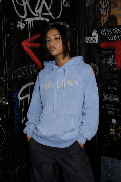 Mina L’Hamka Snow Washed Cropped Hoodie — Women’s Streetwear Hoodie | Soft Edge by 2OUT ODMPOD