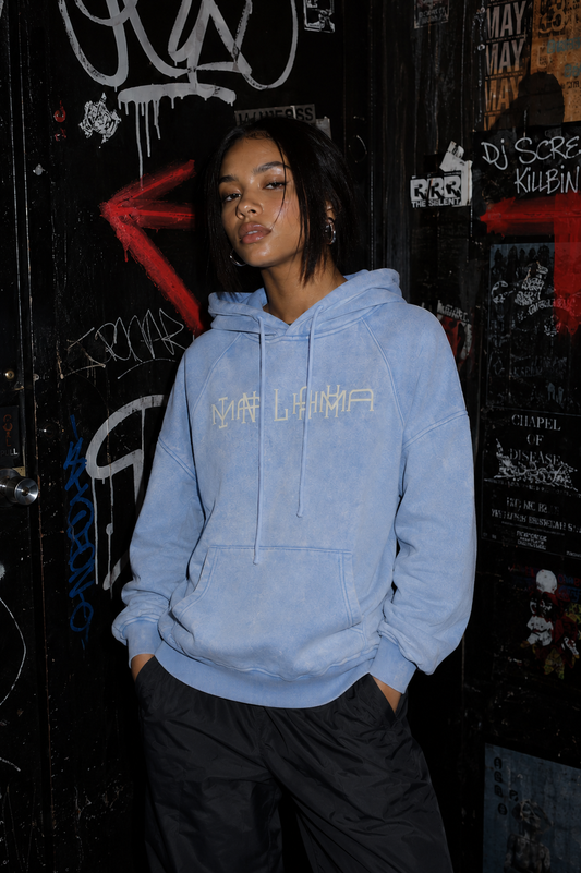 Mina L’Hamka Snow Washed Cropped Hoodie — Women’s Streetwear Hoodie | Soft Edge by 2OUT