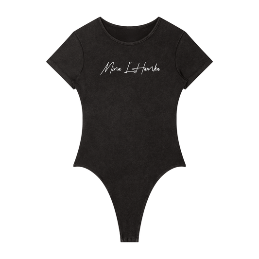 Mina L’Hamka Mineral Wash Bodysuit — Women’s Bodycon Streetwear Piece | Soft Power by 2OUT ODMPOD