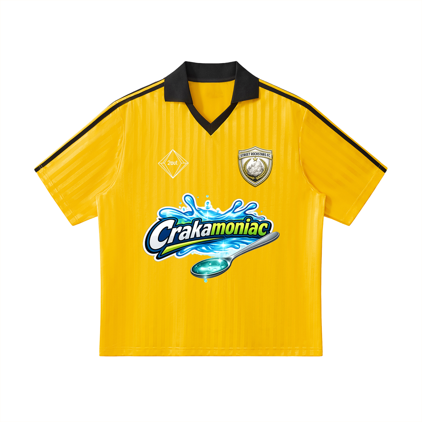 Street Dirty Rocks Soccer Jersey — Unisex Striped Football Shirt | Raw Sport Energy by 2OUT