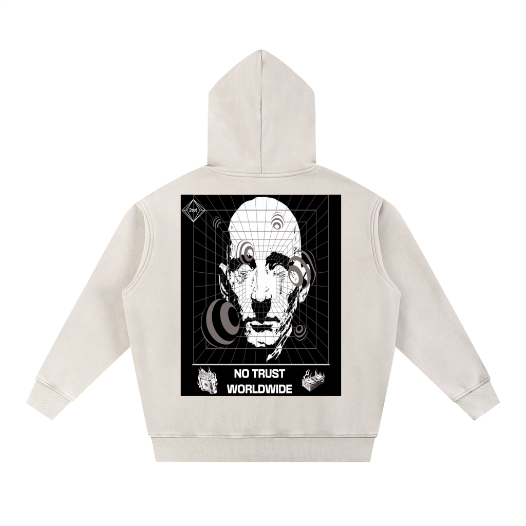 Money Disease Snow Wash Oversized Hoodie — Heavyweight Streetwear Hoodie | Washed Grit by 2OUT