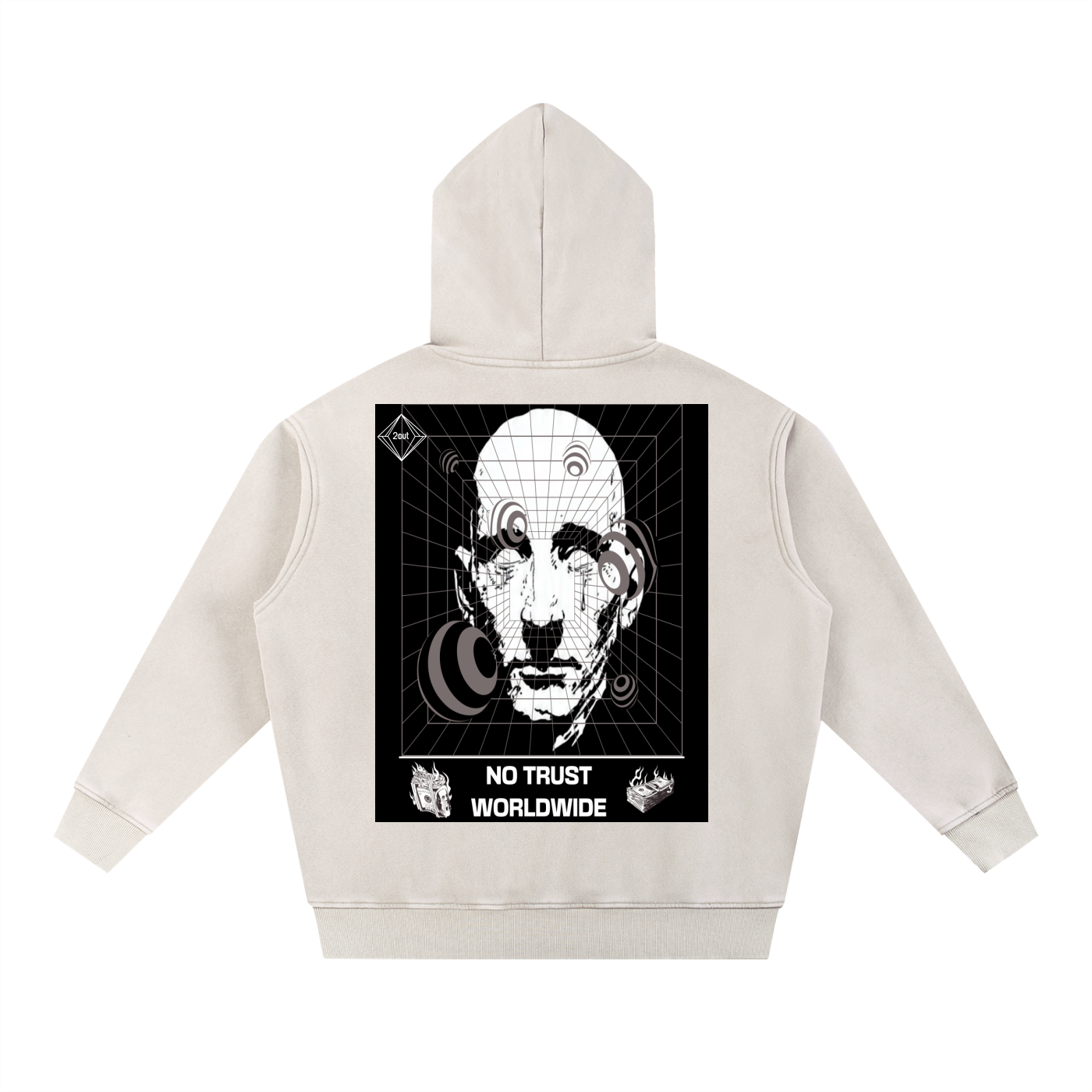 Money Disease Snow Wash Oversized Hoodie — Heavyweight Streetwear Hoodie | Washed Grit by 2OUT