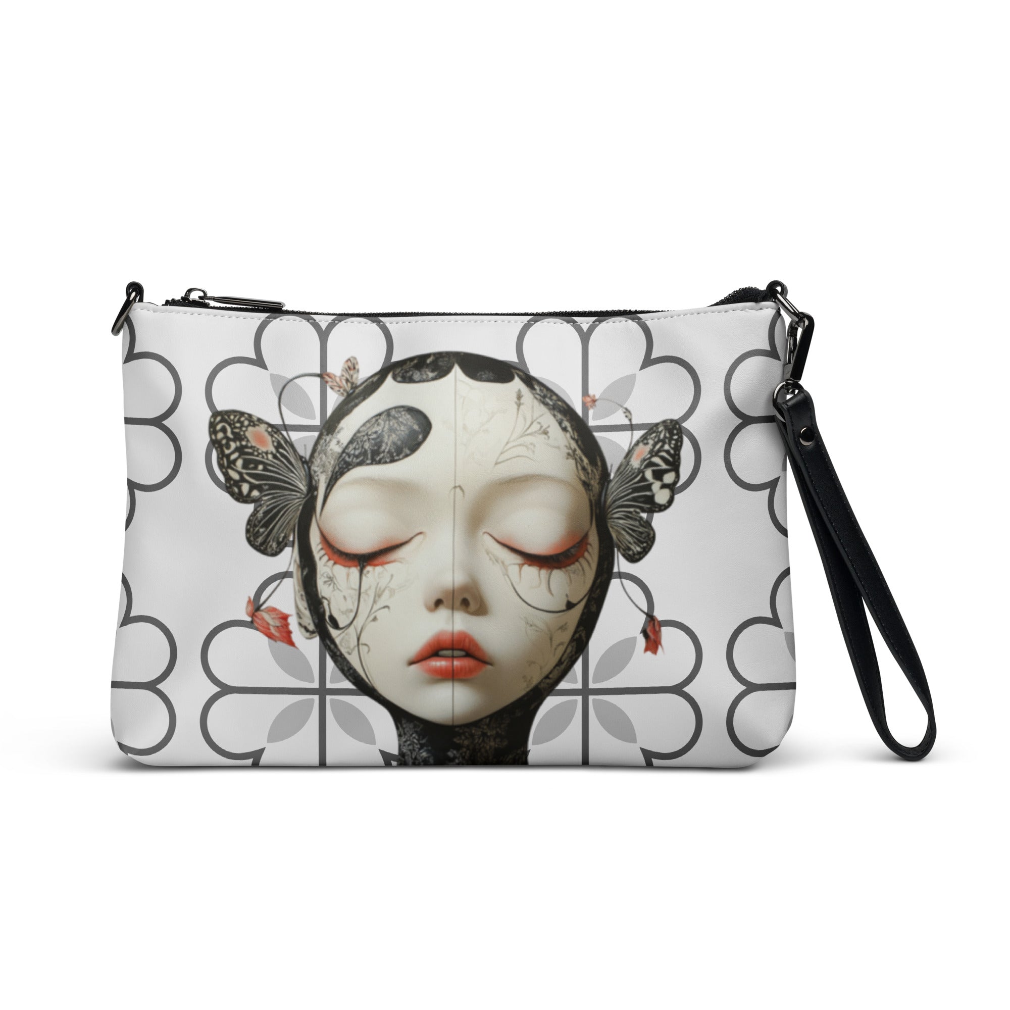 Butterfly Art Crossbody Bag — Unisex Faux Leather Street Bag | Day-to-Night Style by 2OUT