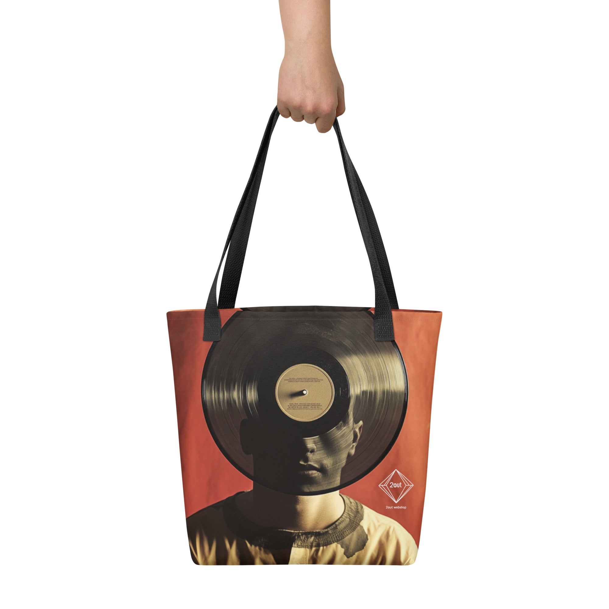 Record Head Tote Bag — Unisex Street Tote Bag | Everyday Carry by 2OUT