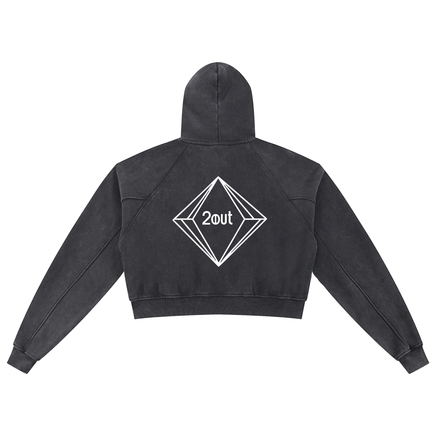 Mina L’Hamka Snow Washed Cropped Hoodie — Women’s Streetwear Hoodie | Soft Edge by 2OUT ODMPOD