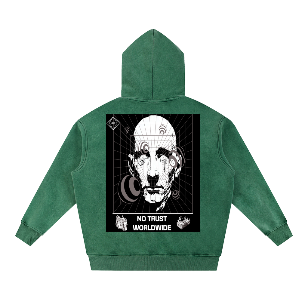 Money Disease Snow Wash Oversized Hoodie — Heavyweight Streetwear Hoodie | Washed Grit by 2OUT