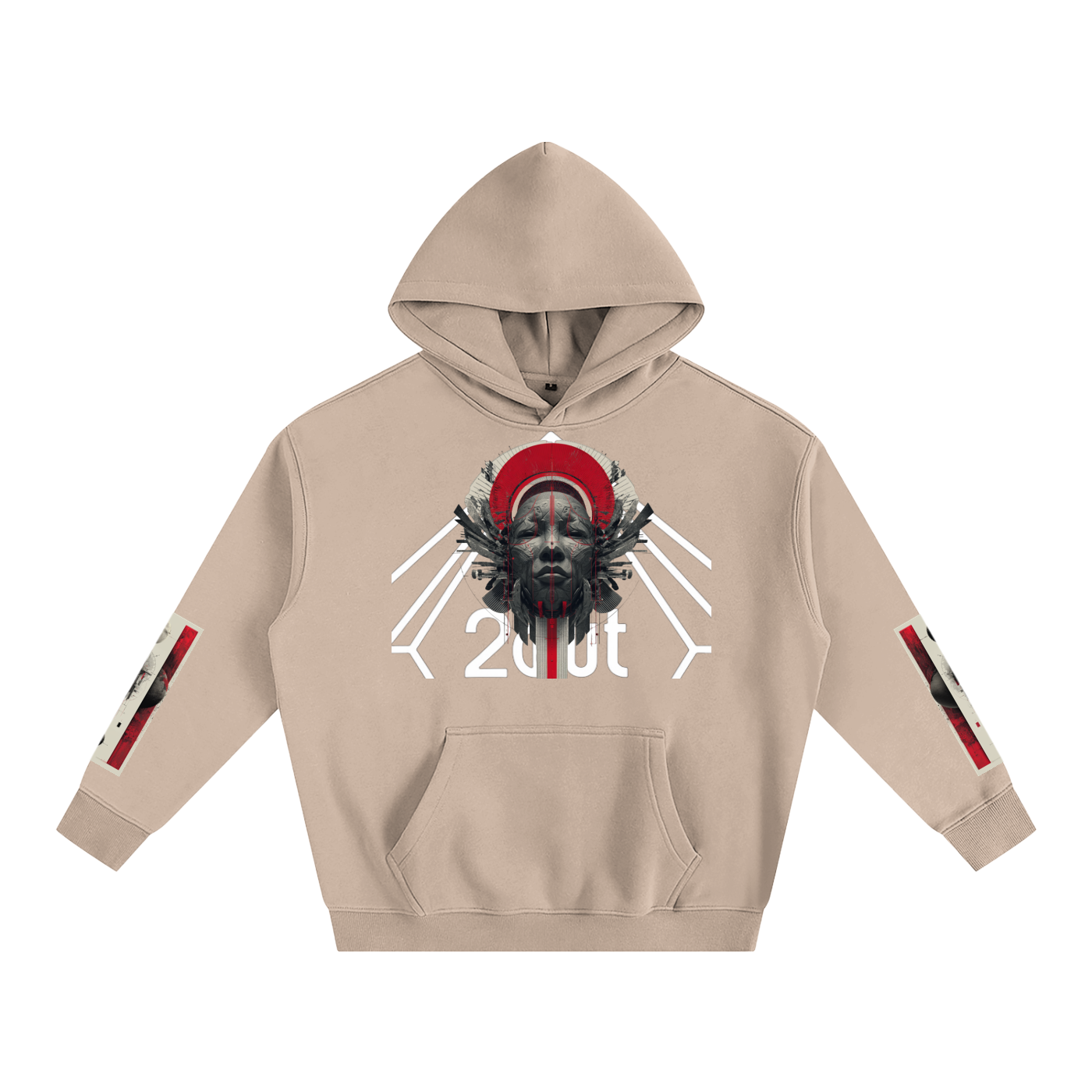 Oversize Fleeced Hoodie Tribe Vibes 2out