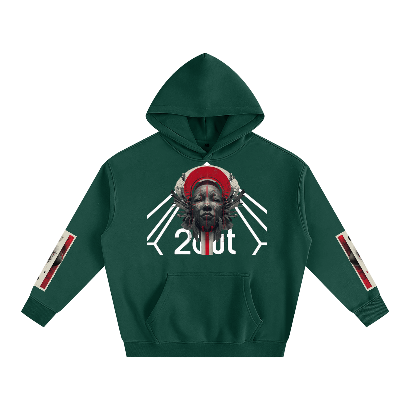 Oversize Fleeced Hoodie Tribe Vibes 2out