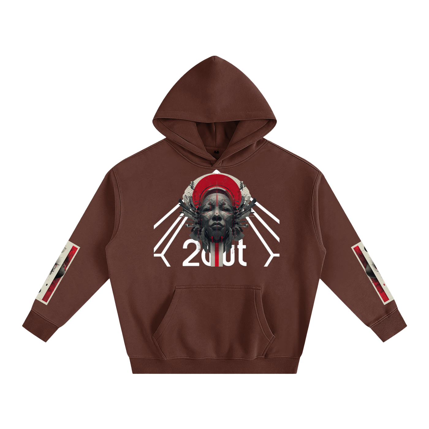 Oversize Fleeced Hoodie Tribe Vibes 2out