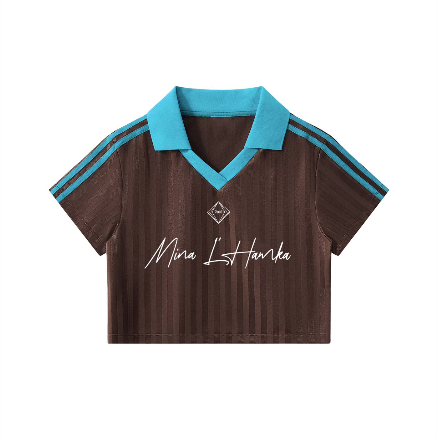 Mina L’Hamka Cropped Soccer Jersey — Women’s Bodycon Street Top | Sport Cut by 2OUT