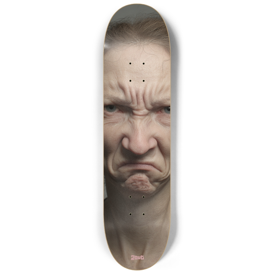 Angry woman 2out Skateboard deck