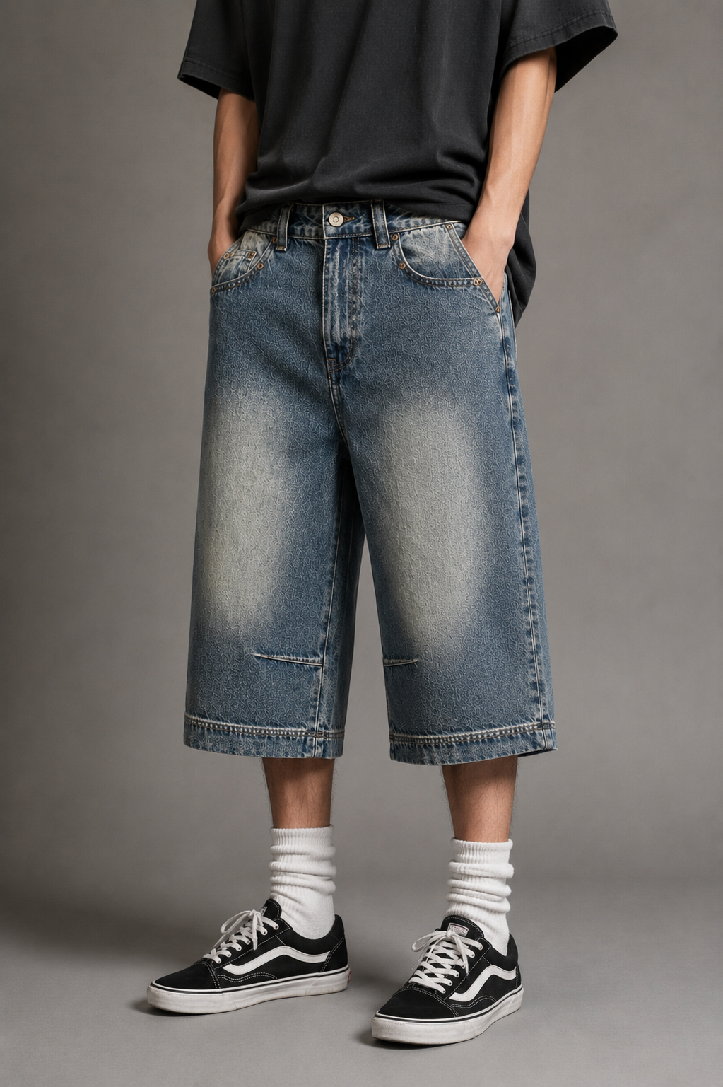 Vintage Wash Baggy Denim Shorts — Underground Street Denim by 2OUT